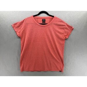 Prana Cozy Up Top Womens Size L Coral T Shirt Hemp Blend Pullover Tee Minimalist